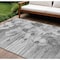 Homeroots 10' X 14' Gray Charcoal And Silver Floral Washable Indoor Outdoor Area Rug 582757 - alternate 1
