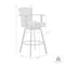 Armen Living Hazel Outdoor Patio Swivel Bar Stool in Aluminum with Teak Wood and Charcoal Cushion LCHABABLKCH30 - alternate 7