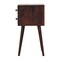 Homeroots 22" Walnut Solid Wood Square Two Drawer Nightstand 651540 - alternate 7