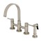 Kingston Brass Bridge Kitchen Faucet with Brass Sprayer, Brushed Nickel KS8268DLBS - alternate 1