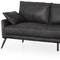 Homeroots 82" Black Leather Sofa With Toss Pillows 607324 - alternate 4