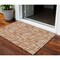 Homeroots 3' X 5' Terra Cotta Tan And Ivory Abstract Washable Indoor Outdoor Area Rug 602533 - alternate 1