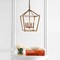 Jonathan Y Pagoda 12" 4-Light Classic Traditional Metal Cage Lantern LED Pendant, Antique Gold JYL7436B - alternate 5