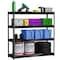 Shuntong Atlas 4-Tier 77 in.W x 24 in.D x 72 in.H 10000 lbs Heavy Duty Steel Shelving, Dark Grey 7304K - alternate 4