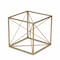 Homeroots 8" Gold Metal Abstract Geo Cube Sculpture 483221 - alternate 5