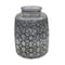 Homeroots 12" Dark Gray Geometric Round Glass Table Vase 565434 - alternate 1