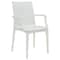 Leisuremod Weave Mace Indoor/Outdoor Arm Chair, White MCA19W - alternate 1
