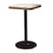 Leisure Craft 24" Square Perforated Pedestal Table, Portable, 40"H, Beige SQ24TAB40-BEIGE - alternate 1