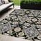 Homeroots 5' X 8' Black Gray And Brown Oriental Washable Indoor Outdoor Area Rug 597663 - alternate 1