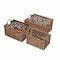 Happimess Quinn Bohemian Cottage Woven Hyacinth Rectangular Storage Baskets with Handles, Brown, 3PK BSK2010B-3SET - alternate 3