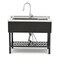 Wrightmaster 24 in. D x 40 in. W Freestanding Laundry/Utility Sink in Stainless Steel with Faucet ZOR-W3167P356271 - alternate 1