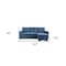 Homeroots 92" Blue Polyester Blend Convertible Futon Sleeper Sofa With Black Legs 544957 - alternate 7