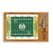 Picnic Time Family Of Brands NCAA Colorado State Rams Football Field Icon Glass Top Cutting Board & Knife Set 910-00-505-134-0 - alternate 1