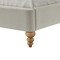 Homeroots Beige Solid Wood Queen Tufted Upholstered Linen Bed 544873 - alternate 5