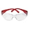 Bison Life Safety Glasses, Anti-Scratch, Clear Lens Red Temple Lens, Frameless BLSH-ESCR-CLLCT-SG2R-12 - alternate 1