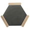 Apollo Tile Aureole 8.66 in. x 9.84 in. Matte Jet Black and Brown Porcelain Hexagon Wall and Floor Tile (8.07 sq ft/case) - 18 Sheets APLENC88GRFA - alternate 8