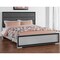 Homeroots Gray Ribbed Texture Wood And Upholstery Full Bed Frame 564715 - alternate 1