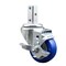 Service Caster 3 Inch Blue Polyurethane Wheel Swivel 7/8 Inch Square Stem Caster with Brake SCC-SQ20S314-PPUB-BLUE-TLB-78 - alternate 1
