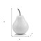Homeroots White Medium Pear Shaped Aluminum Accent Home Decor 383744 - alternate 4