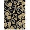 Homeroots 8' X 10' Black And Gold Floral Washable Indoor Outdoor Area Rug 599997 - alternate 5