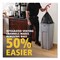 Rubbermaid Commercial Universal Square Trash Can with Swing Lid, 23 gal, Plastic, Gray 2143862 - alternate 5