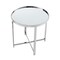 Homeroots 22" Silver Glass And Stainless Steel Round Mirrored End Table 528629 - alternate 6