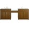 James Martin Vanities Bellshire 96" Dual Vanity Set with 24" Make-Up Counter, Honey Oak w/3 cm Lime Delight Silestone Top 660-VMC96-HNO-3LDL - alternate 1