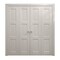 Sartodoors Sliding Closet Double Bi-fold Doors 72 x 96 inches, Ego 5010 Painted White Oak, Sturdy Tracks Mold EGO5010DBF-PWO-72x96 (4* 18x96) - alternate 1