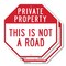 Signmission Private Property This Is Not a Road, 6 inch X 6 inch, Plastic Sign, 2PK OC-P-2PACK-6-166 - alternate 1