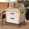 Baxton Studio Laura Vintage White Canvas 2-Drawer End Table Trunk 247-13840-ZORO - alternate 8