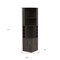 Homeroots 71in Dark Brown Wood Corner Bar Cabinet With Two Doors 477754 - alternate 5