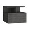 Homeroots 12" Gray Wood One Drawer Floating Nightstand 553686 - alternate 8