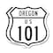 Signmission Oregon Route Marker Shield Sign Us 101, 6 inch X 6 inch, Plastic Sign, 2PK SHI-P-2PACK-6-427 - alternate 1
