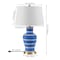 Jonathan Y Julian 29" Traditional Classic Ceramic Urn LED Table Lamp, Blue/Beige JYL4026L - alternate 5