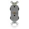 Leviton Straight Blade Receptacle, 5-15R, 15 A, 125V AC, Self-Grounded MT562-SGY - alternate 1