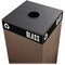 Safco Public Square 25 gal Recycling Lid, Flat Black, Steel, 1 Openings 15 in W/Dia 2988BL - alternate 1