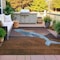 Homeroots 10' X 14' Brown And Denim Blue Animal Print Washable Indoor Outdoor Area Rug 630962 - alternate 5