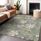 Homeroots 3' X 5' Gray Beige And Olive Green Botanical Leaves Washable Indoor Outdoor Area Rug 618400 - alternate 6