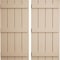 Ekena Millwork Rustic Four Board Joined Board-n-Batten Rough Cedar Faux Wood Shutters, 22W x 90H, PR SHUBJS22X90RCPR - alternate 1