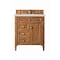 James Martin Vanities Brittany 30" Single Vanity, Saddle Brown, w/ 3 CM Siberian Silestone Top 650-V30-SBR-3SFR - alternate 1