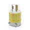 Leviton Locking Plug, L5-30P, 30 A, 125V AC, 2 Pole, Screw Terminals, White, Yellow 2611-CY - alternate 1