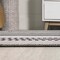 Jonathan Y Vichy Geometric Striped Non-Slip Machine-Washable Ivory/Dark Gray 8 ft. x 10 ft. Area Rug WSH122B-8 - alternate 6
