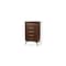 Homeroots 28" Walnut Solid Wood Five Drawer Chest 524124 - alternate 3