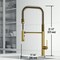 Vigo Sterling Single Handle Pull-Down Sprayer Kitchen Faucet in Matte Brushed Gold VG02037MG - alternate 4