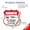 Signmission Alligator Warning Shield Sign Danger! No, 4 inch X 4 inch, Vinyl Decal, 2PK SHI-D-2PACK-4-356 - alternate 5