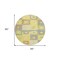 Homeroots 8' Yellow Blue And Terra Cotta Round Geometric Washable Indoor Outdoor Area Rug 605057 - alternate 8