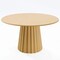 Homeroots 52" Brown Solid Wood Pedestal Base Round Top Dining Table 721025 - alternate 1