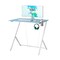Homeroots 35" Blue Wood and Stainless Steel Computer Desk 723782 - alternate 6