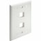 Tripp Lite 2-Port Keystone Faceplate, Single Gang, ID Labels, White, TAA N042-001-WH - alternate 1