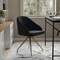 Martha Stewart Sora Upholstered Stationary Office Chair in Black/Polished Brass CH-222119-BK-GLD-MS - alternate 7